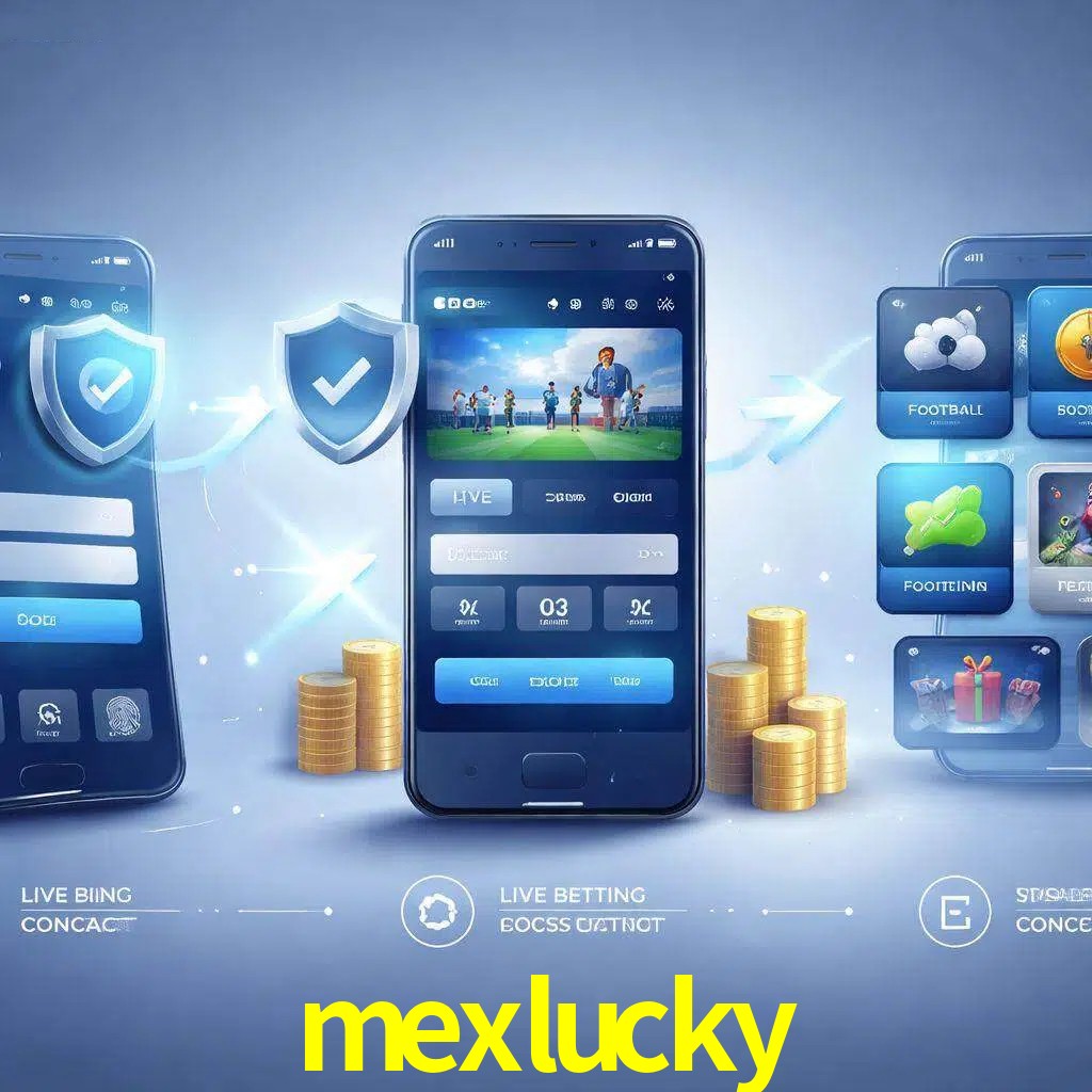Pasos de acceso a la app mexlucky en pantalla de teléfono móvil